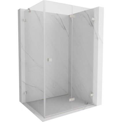 Mexen Lunar-F, duș rabatabil dreapta 100 x 90 cm, sticlă transparentă de 8 mm, profil din oțel, 836-100-090-97-00-P