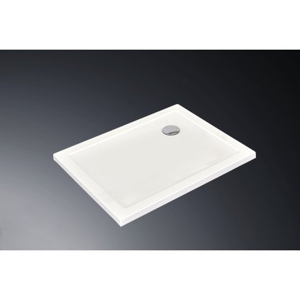 Erga Laos, cadă de duș dreptunghiulară 100x80x5cm, acril, alb lucios, ERG-V06-ACR-8010S-WH-CR