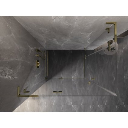 576547 mexen lunar l duo vyklopny sprchovy kut 115 x 80 cm 8mm cire sklo zlaty profil 834l 115l 080p 50 00