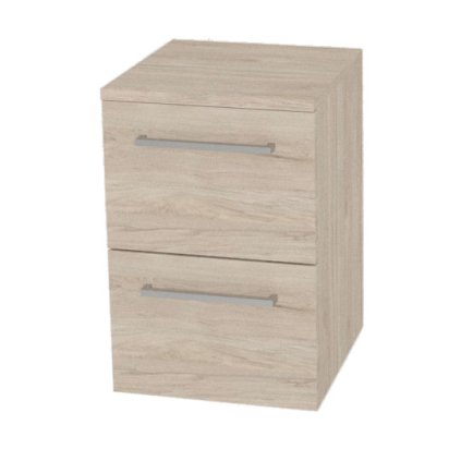 Mereo, Mereo Bino, mobilier de baie 50 cm, Multidecor, Alb deschis, Hickory, MER-CN694LRH1