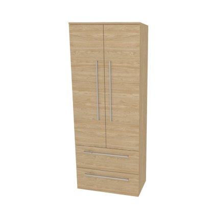Mereo, Mereo Bino, mobilier de baie 163 cm înălțime, dublu, Multidecor, Stejar uleiat, MER-CN699DUO1