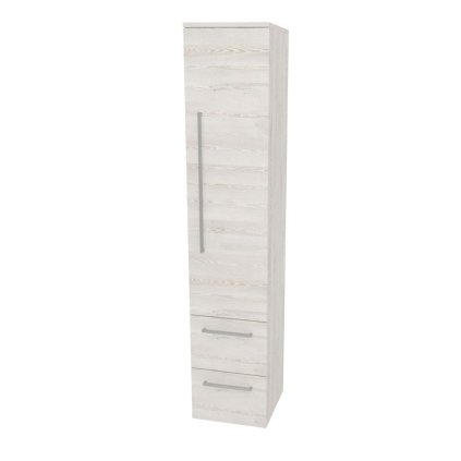 Mereo, Mereo Bino, mobilier baie 163 cm înălțime, dreapta, Multidecor, Lemn de pin alb, MER-CN698WLP1