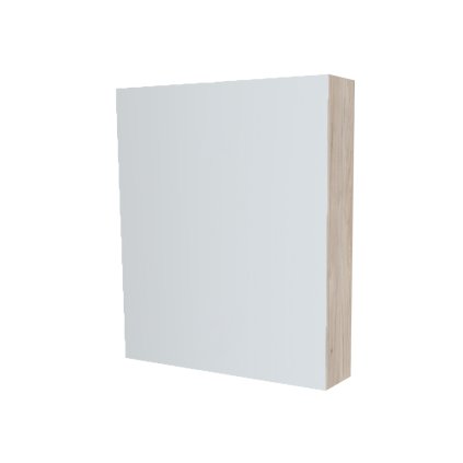 Mereo, Dulap oglindă baie Mereo 60 cm, galerie, 1x ușă stânga, Multidecor, Light Rock Hickory, MER-CN798G61LRH1