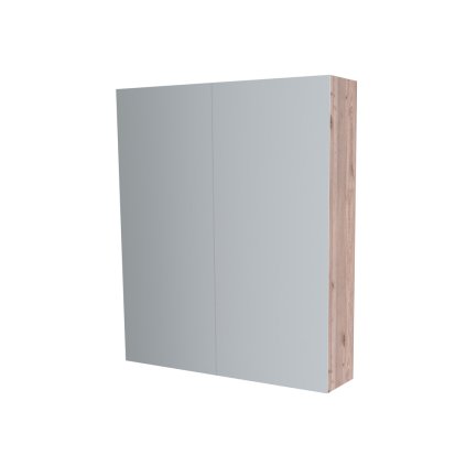 Mereo, Dulap oglindă baie Mereo 80 cm, galerie, 2 x uși, Multidecor, Stejar Nelson, MER-CN798G82DNLS