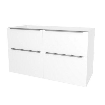 Mereo, Mereo Mailo, mobilier baie 121 cm, mâner cromat, Multidecor, Alb Arctic, MER-CN593SBIAA