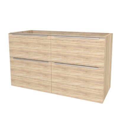 Mereo, Mereo Mailo, mobilier baie 121 cm, mâner cromat, Multidecor, Stejar Bardolino, MER-CN593SDBAR