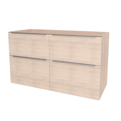 Mereo, Mereo Mailo, mobilier baie 121 cm, mâner cromat, Multidecor, Stejar patinat, MER-CN593SDUP1