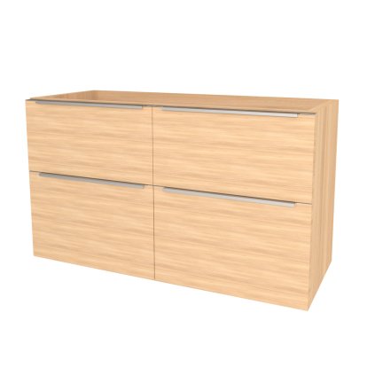 Mereo, Mereo Mailo, mobilier baie 121 cm, mâner cromat, Multidecor, Stejar Nisip Barbera, MER-CN593SDSB1