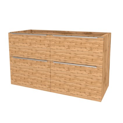 Mereo, Mereo Mailo, mobilier baie 121 cm, mâner cromat, Multidecor, Stejar Wotan, MER-CN593SDWOT