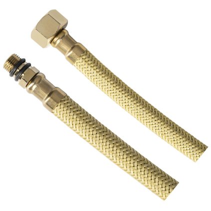 Aqualine, Furtun flexibil din oțel inoxidabil M10x3/8", 40cm, auriu mat, 33354GB