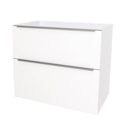 Mereo, Mereo Mailo, mobilier baie 81 cm, mâner cromat, Multidecor, Alb Arctic, MER-CN591SBIAA