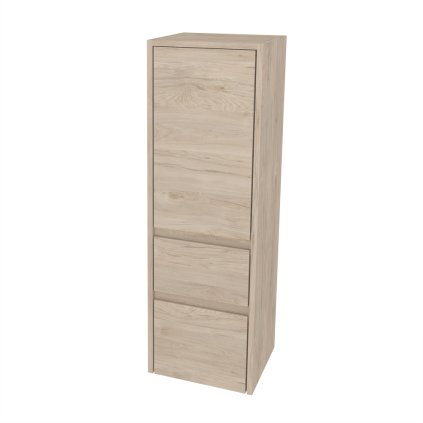 Mereo, Mobilier baie Mereo Opto 125 cm înălțime, deschidere pe dreapta, Multidecor, Lemn Light Rock Hickory, MER-CN995PLRH1