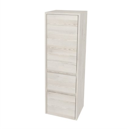 Mobilier baie Mereo, Mereo Opto 125 cm înălțime, deschidere pe dreapta, Multidecor, Lemn de pin alb, MER-CN995PWLP1