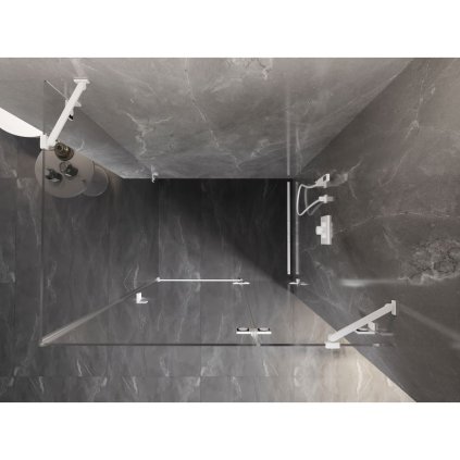 579370 mexen lunar pravostranny vyklopny sprchovy kut 100 x 80 cm 8mm cire sklo biely profil 834 100 080 20 00 p