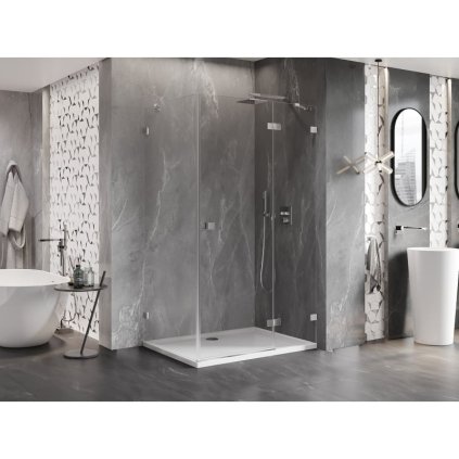 569323 mexen lunar pravostranny vyklopny sprchovy kut 95 x 80 cm 8mm cire sklo chromovy profil 834 095 080 01 00 p
