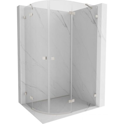 Mexen Lunar, cabină de duș semicirculară dreapta 90 x 70 cm, sticlă transparentă de 8 mm, profil din oțel, 833-090P-070L-97-00