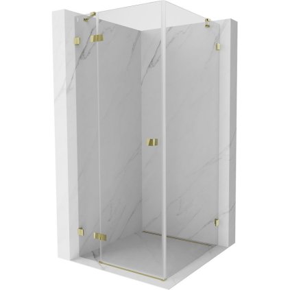 569443 17 mexen lunar vyklopny sprchovy kut lavy 80 x 80 cm 8mm cire sklo zlaty profil 834 080 080 50 00 l