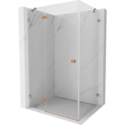 581332 mexen lunar vyklopny sprchovy kut lavy 90 x 70 cm 8mm cire sklo profil medena matna 834 090 070 65 00 l