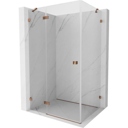 580552 mexen lunar vyklopny sprchovy kut lavy 90 x 70 cm 8mm cire sklo profil ruzove zlato 834 090 070 60 00 l
