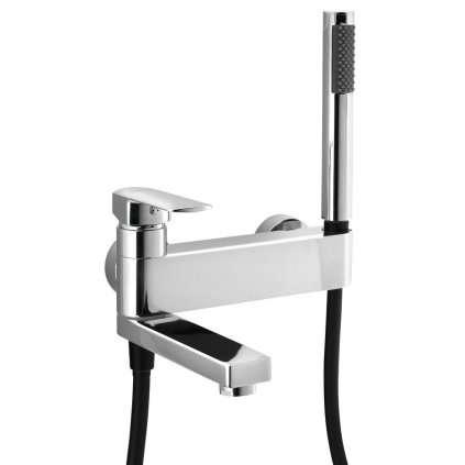 Sapho, baterie de cadă MIXONA cu duș manual, braț rotativ, crom, MG110