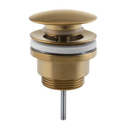 Sapho, scurgere lavoar 5/4", click-clack, dop mare, 10-55mm, auriu mat, CV1002GB