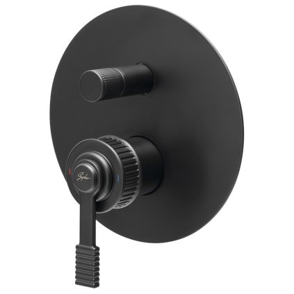 Sapho, baterie de duș VERSI, 2 ieșiri, negru mat, RV042/15