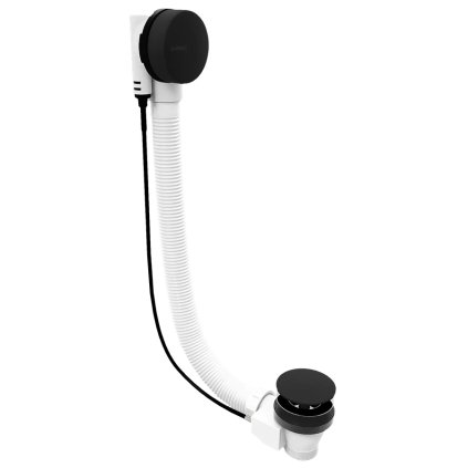 Polysan, Set cadă cu robinet Bowden, lungime 1200 mm, dop 72 mm, negru mat, 71856.21