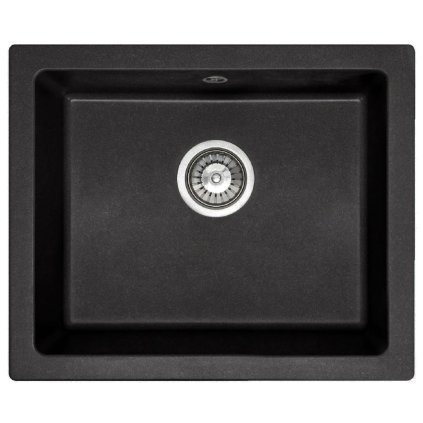 610615 rea nels 1 komorovy granitovy drez 560x465x200mm cierna zle 00109
