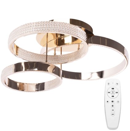 610540 toolight led krystalove stropne svietidlo s dialkovym ovladanim 42w g003 c zlata leskla osw 09744