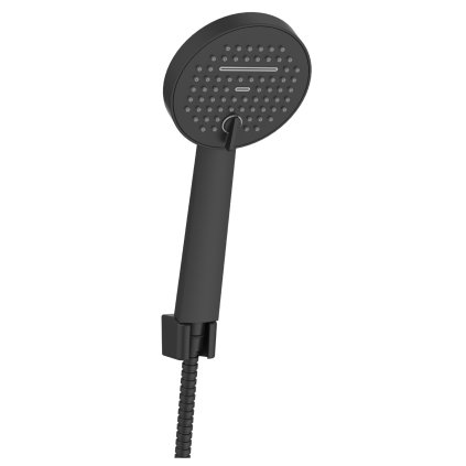 Invena Kalitea, set de duș manual cu 1 punct, 2 funcții, negru mat, INV-AU-72-M04-V