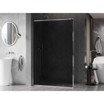597382 mexen mexen kioto xf sprchova stena s ramom 100 x 202 cm grafit 10 mm chrom 800 100 104 01 40 x