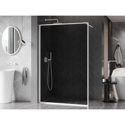 597385 mexen mexen kioto xf sprchova stena s ramom 50 x 202 cm grafit 10 mm biela 800 050 104 20 40 x