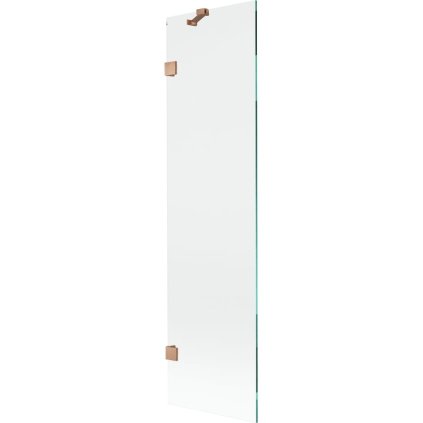 Mexen, Paravan de baie Mexen Lunar cu 1 aripă 50 x 150 cm, transparent, cupru periat - 897-050-000-65-00