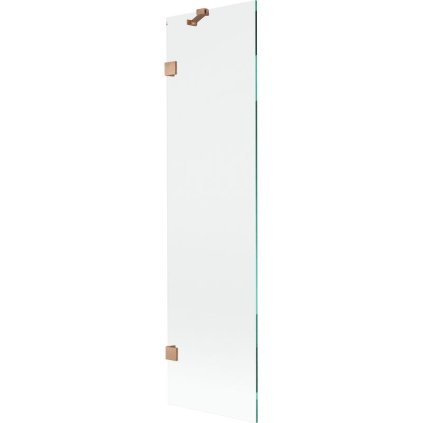 Mexen, Paravan de baie Mexen Lunar cu 1 aripă 50 x 150 cm, transparent, cupru periat - 897-050-000-65-00