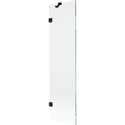 Mexen, Paravan de baie Mexen Lunar cu 1 aripă 50 x 150 cm, transparent, negru - 897-050-000-70-00