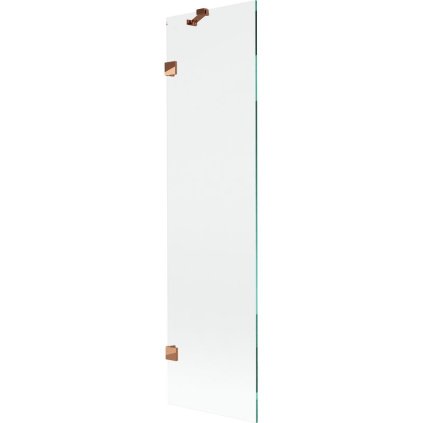 Mexen, Paravan de baie Mexen Lunar cu 1 aripă 50 x 150 cm, transparent, auriu roz - 897-050-000-60-00