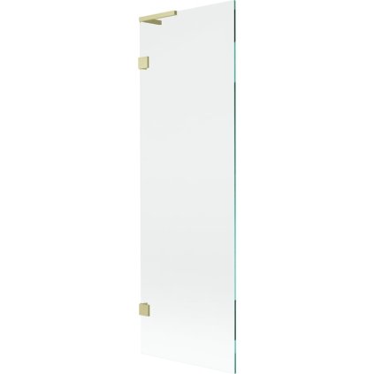 Mexen, Paravan de baie Mexen Lunar L cu 1 aripă 60 x 150 cm, transparent, auriu periat - 897L-060-000-55-00