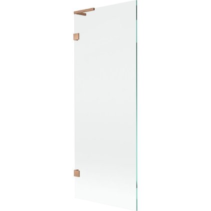 Mexen, Paravan de baie Mexen Lunar L cu 1 aripă 70 x 150 cm, transparent, cupru periat - 897L-070-000-65-00
