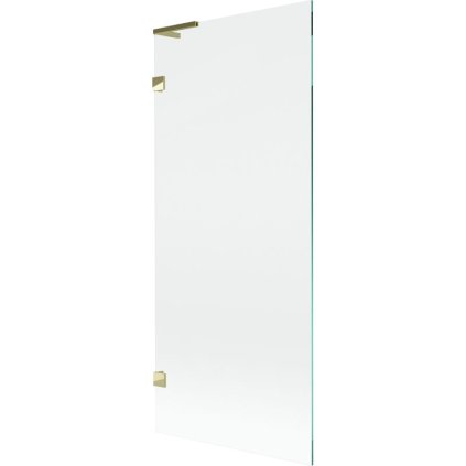 Mexen, Paravan de baie Mexen Lunar L cu 1 aripă 80 x 150 cm, transparent, auriu - 897L-080-000-50-00