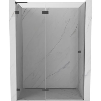 Mexen, Ușă de duș pivotantă stânga Mexen Lunar L 135 cm, transparentă, gri bronz periat - 834L-135-000-66-00-L