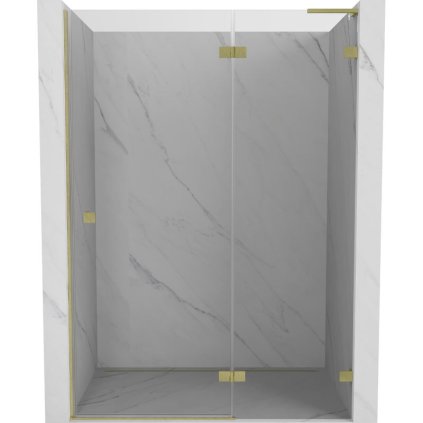 601192 mexen mexen lunar l vyklopne prave sprchove dvere 130 cm transparentne brusene zlate 834l 130 000 55 00 p