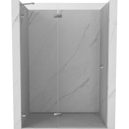 Mexen, Ușă de duș pivotantă Mexen Lunar, stânga, 140 cm, transparentă, cromată - 834-140-000-01-00-L