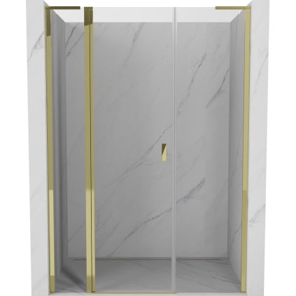 606691 mexen mexen mist l vyklopne sprchove dvere 145 cm transparentne zlate 8a4l 145 001 50 00