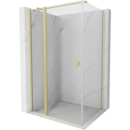 604966 mexen mexen mist t sklapaci sprchovy kut 95 x 110 cm transparentny brusene zlato 8a4t 095 110 55 00