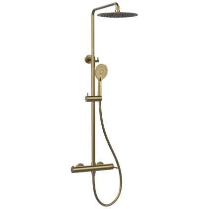 Sapho, coloană de duș ICONIC cu baterie cu pârghie, auriu mat, AF139GB