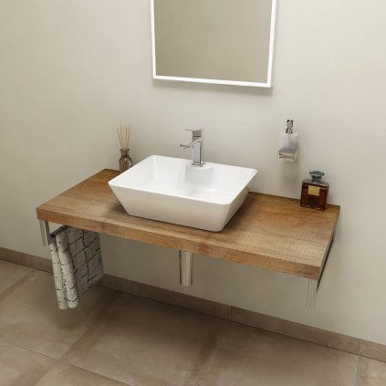 634207 sapho avice doska pod umyvadlo 110x50cm hrubka 5cm old wood av118
