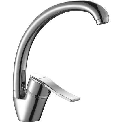 Kuchinox Madera, baterie chiuvetă înaltă h-246 cu pipă în formă de F, cromată, LAV-BQM_067D