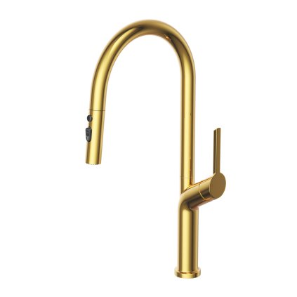 Gamma Round, baterie înaltă pentru chiuvetă h-559, auriu strălucitor, GMA-BRDP-GD