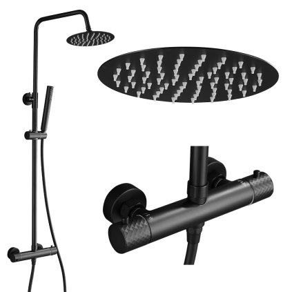 634789 gamma roy sprchova suprava s termostatickou bateriou cierna matna gma brypznt bk