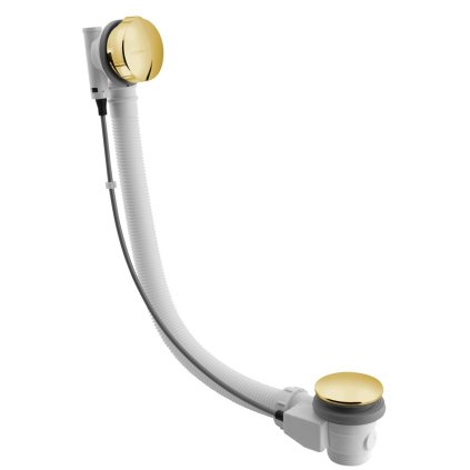 Polysan, Set cadă cu robinet Bowden, lungime 975 mm, dop 72 mm, auriu strălucitor, 71682G